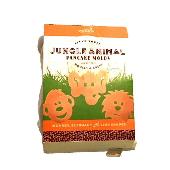 Williams Sonoma set of 3 metal jungle animal pancake molds - Picture 2 of 7